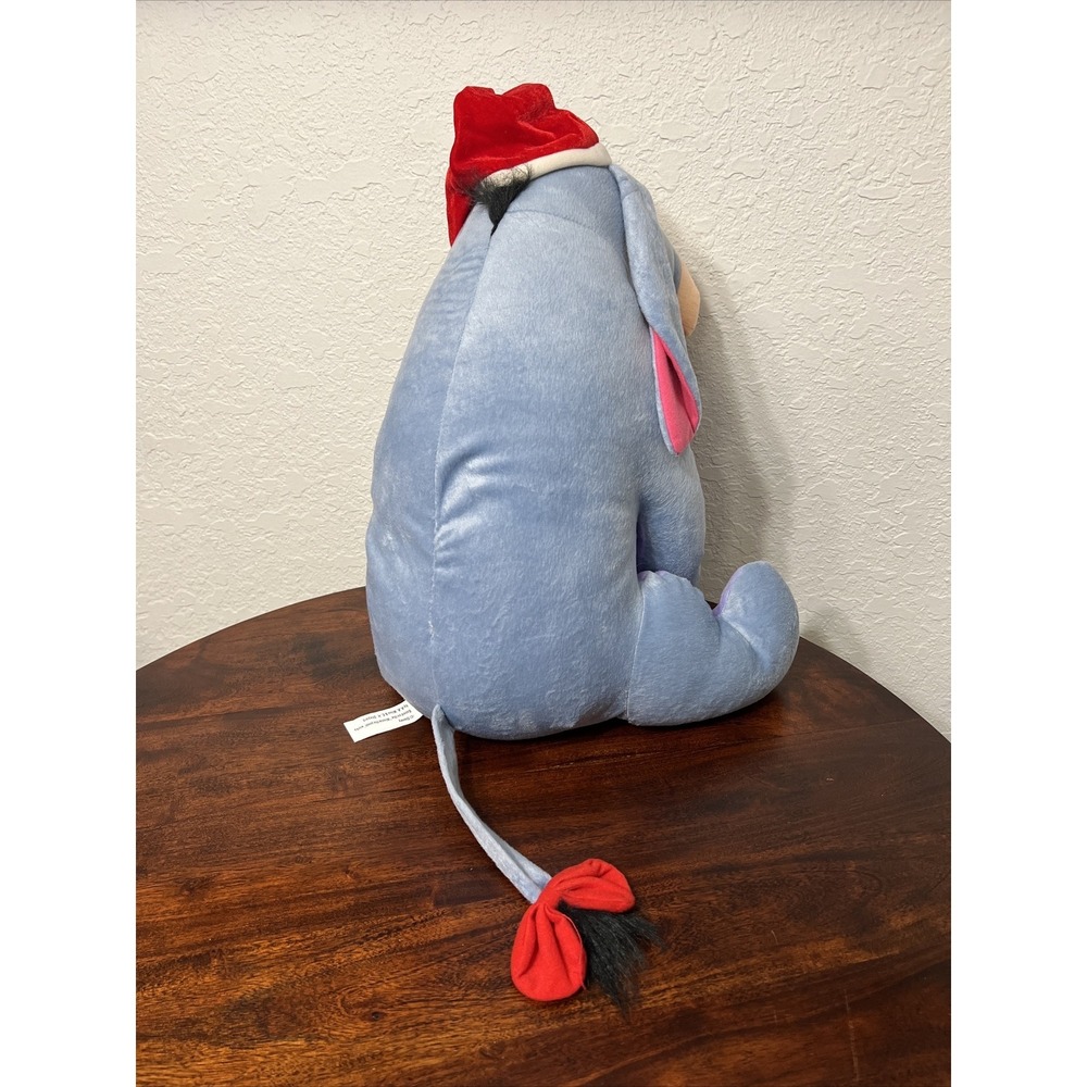 Christmas Santa Hat Eeyore Plush Disney Door Greeter Stuffed Animal LARGE 22" - Picture 4 of 11